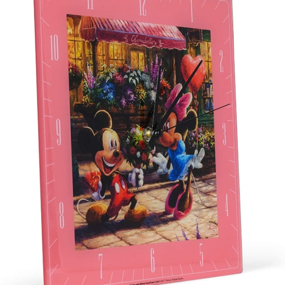Mickey and Minnie Thomas Kinkade Clock